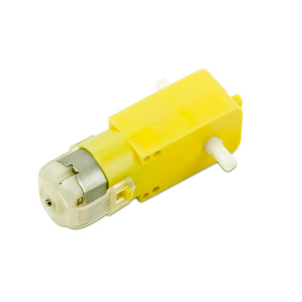 موتور گیربکس‌ زرد رباتیک دو شفت 80RPM